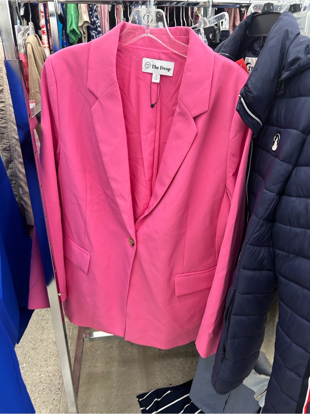 The Drop XL Hot Pink Oversized Blazer NWT Barbie Pink
